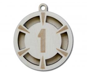 4205 Dřevěná medaile průměr 6 cm