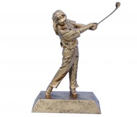 Ft187 Soška golfistka zlatá