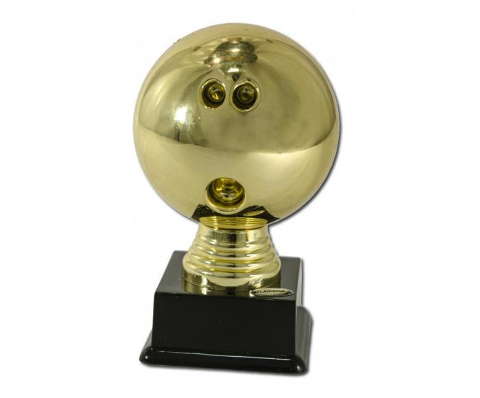 F1333 Soška bowlingová koule zlatá - Kliknutím zobrazíte detail obrázku.
