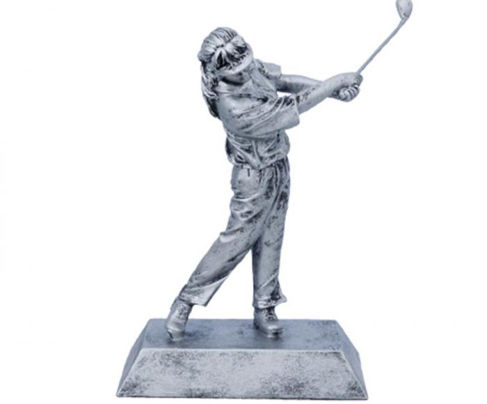 Ft189 Soška golfistka stříbrná - Kliknutím zobrazíte detail obrázku.